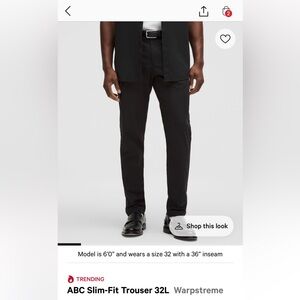 Men's Black ABC Trousers Lululemon